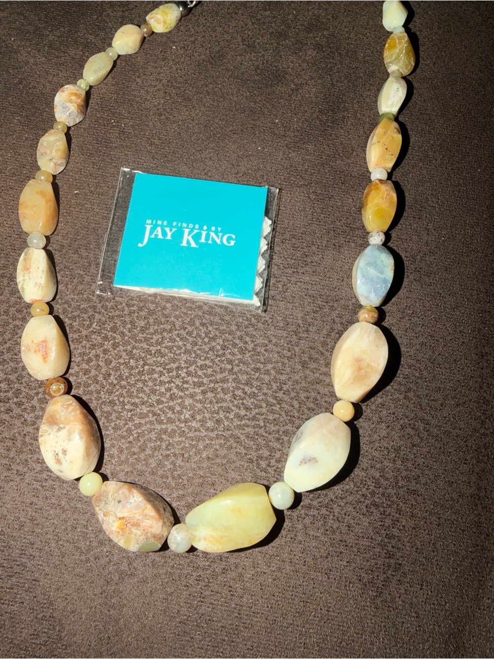 Jay King Jasper Dull Natural Multi-Color GemStone Bead Necklace